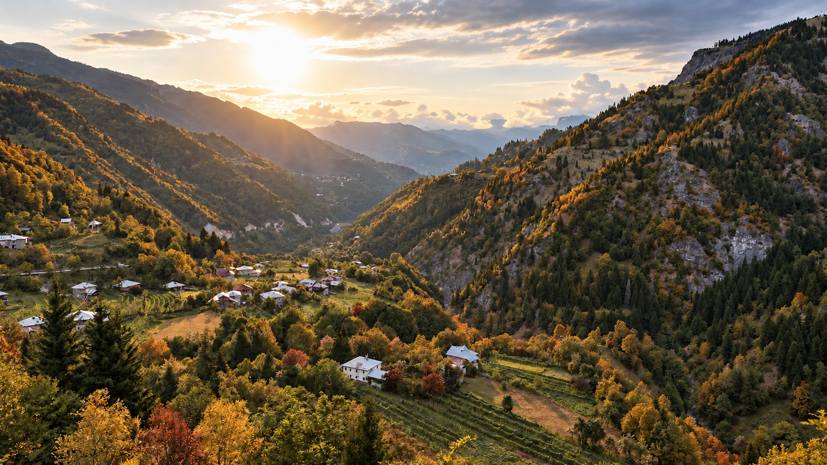 Autumn mountain landscape